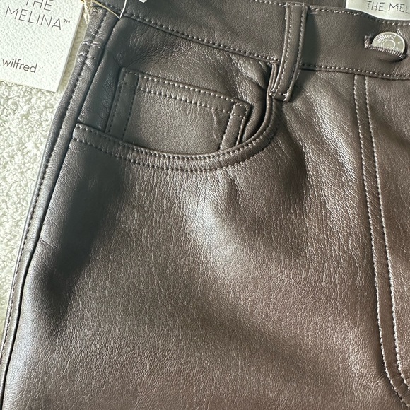 WILFRED BRAND NEW VEGAN LEATHER PANTS - Picture 3 of 5